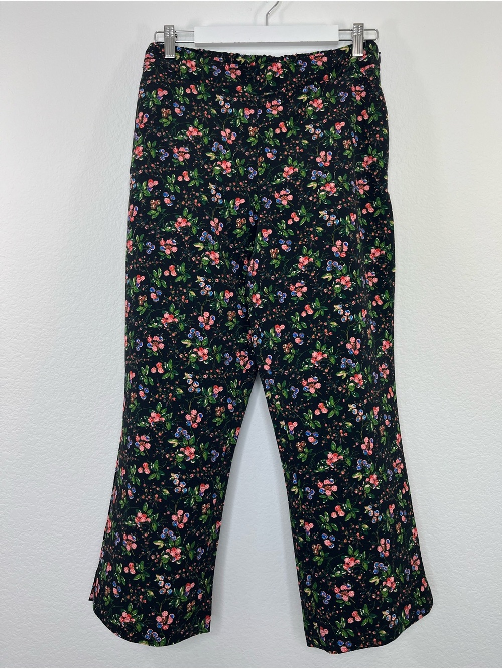 Hill House The Winston Pant Berry Floral Crepe Pant size Medium